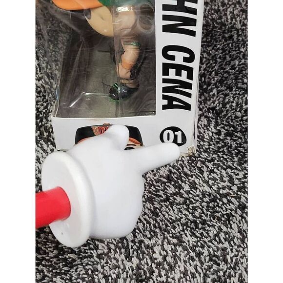 Funko Pop! WWE - John Cena #01 WWE Superstar Green Orange Hat #A2 - Picture 9 of 11